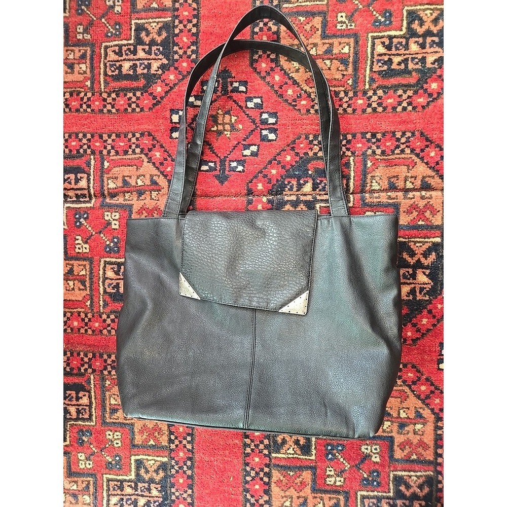Black Soft Pebbled Leather Large Tote Shoulder‎ Bag Directions By Sarne